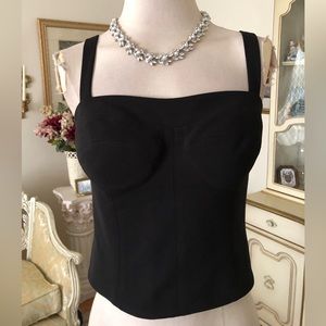 Great Jones NWOT black crop top back zipper size M